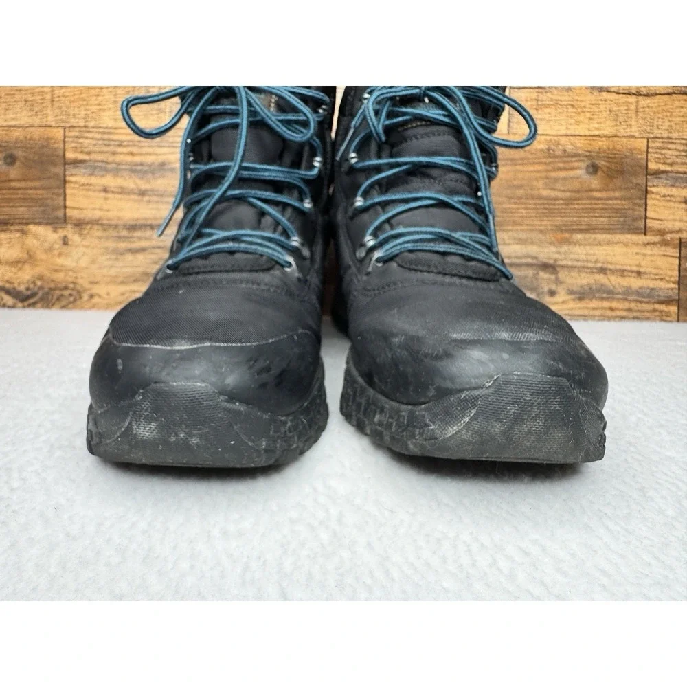 Columbia Mens Hiking Fairbanks Omni-Heat Winter Boots Sz 12 Black Brown Insulate